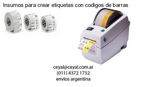 Insumos para crear etiquetas con codigos de barras