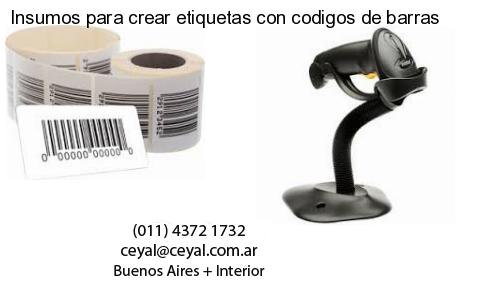 Insumos para crear etiquetas con codigos de barras