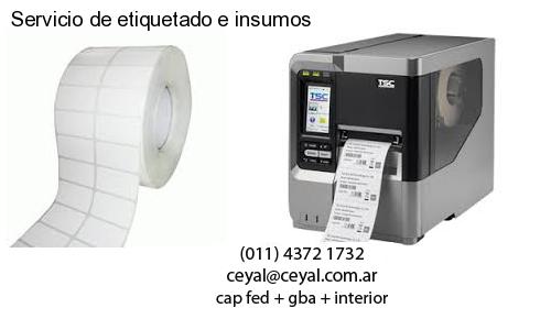 Servicio de etiquetado e insumos