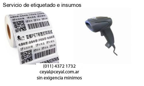 Servicio de etiquetado e insumos