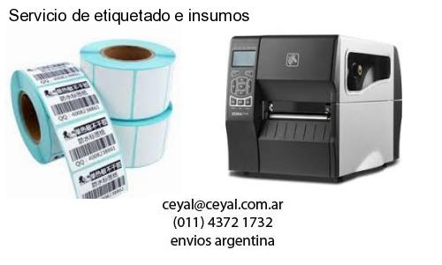 Servicio de etiquetado e insumos