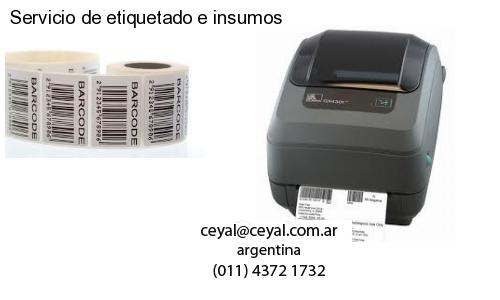 Servicio de etiquetado e insumos