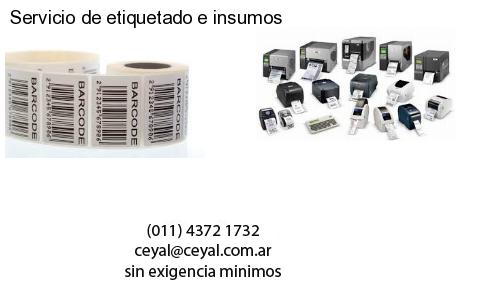 Servicio de etiquetado e insumos