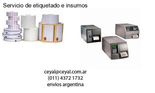 Servicio de etiquetado e insumos