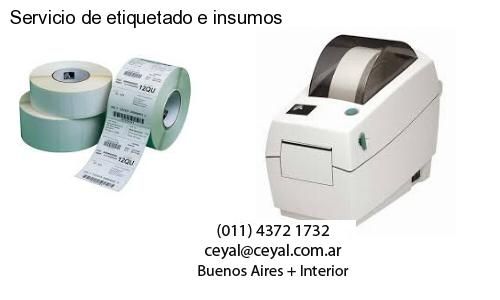 Servicio de etiquetado e insumos