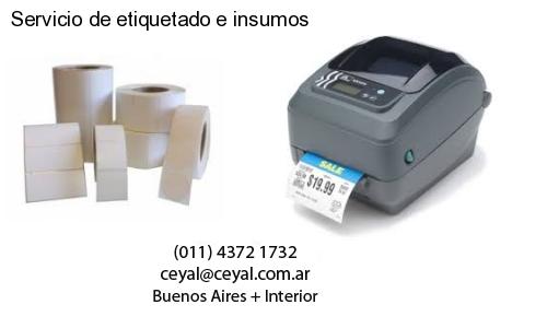Servicio de etiquetado e insumos