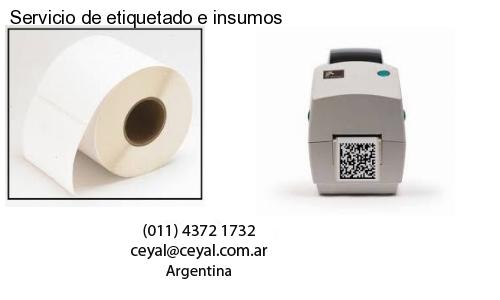 Servicio de etiquetado e insumos