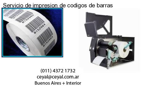 Servicio de impresion de codigos de barras