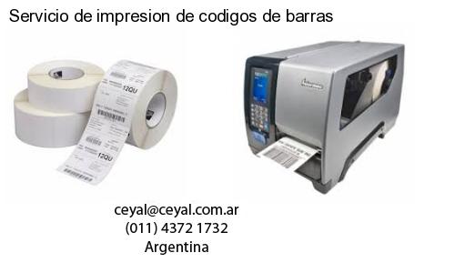 Servicio de impresion de codigos de barras