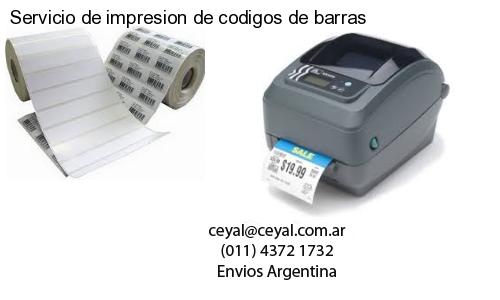 Servicio de impresion de codigos de barras