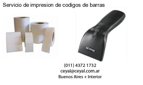 Servicio de impresion de codigos de barras