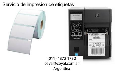 Servicio de impresion de etiquetas