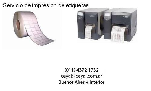 Servicio de impresion de etiquetas