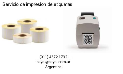 Servicio de impresion de etiquetas