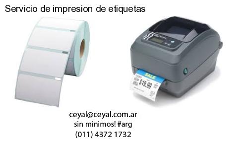 Servicio de impresion de etiquetas