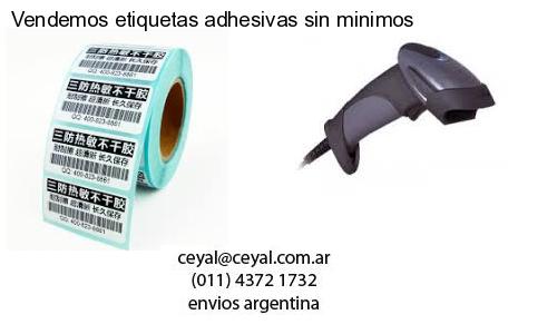 Vendemos etiquetas adhesivas sin minimos