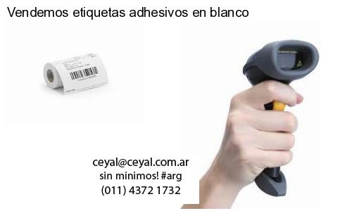 Vendemos etiquetas adhesivos en blanco