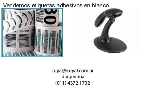 Vendemos etiquetas adhesivos en blanco