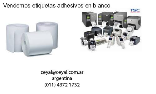 Vendemos etiquetas adhesivos en blanco