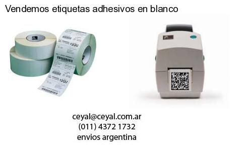 Vendemos etiquetas adhesivos en blanco