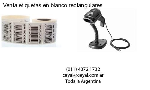 Venta etiquetas en blanco rectangulares