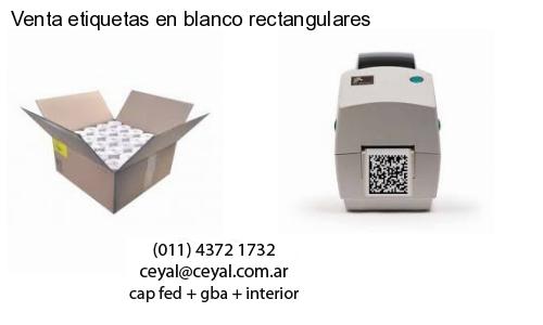 Venta etiquetas en blanco rectangulares