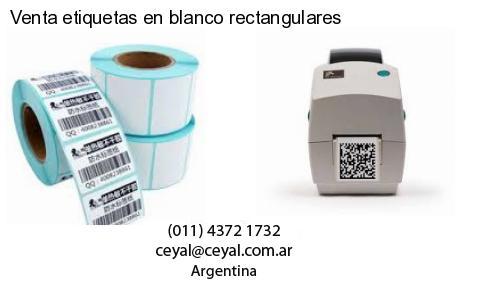 Venta etiquetas en blanco rectangulares