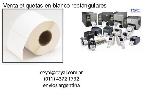 Venta etiquetas en blanco rectangulares