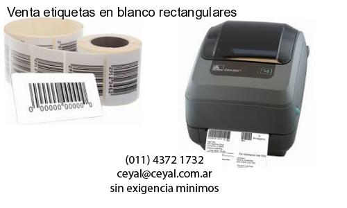 Venta etiquetas en blanco rectangulares