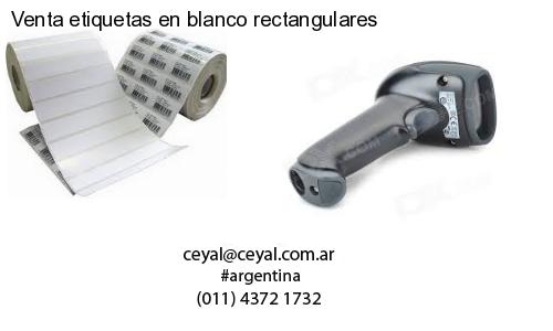 Venta etiquetas en blanco rectangulares