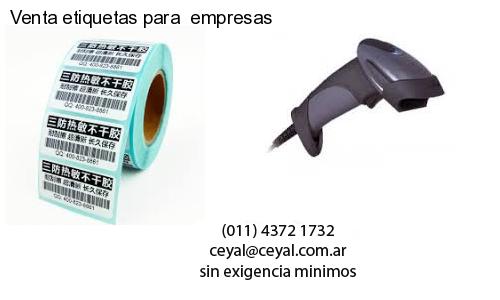Venta etiquetas para  empresas