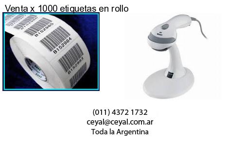 Venta x 1000 etiquetas en rollo