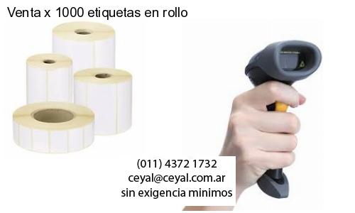 Venta x 1000 etiquetas en rollo