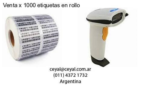Venta x 1000 etiquetas en rollo