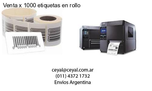 Venta x 1000 etiquetas en rollo