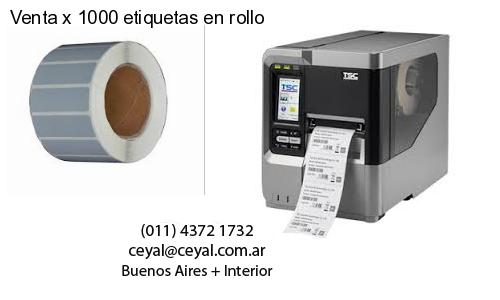 Venta x 1000 etiquetas en rollo