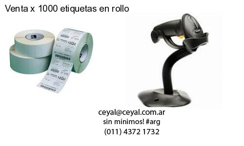 Venta x 1000 etiquetas en rollo