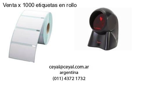 Venta x 1000 etiquetas en rollo