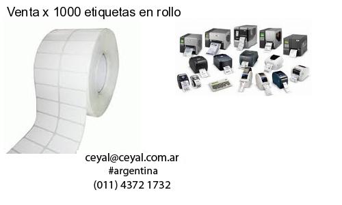 Venta x 1000 etiquetas en rollo