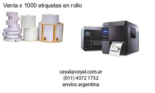 Venta x 1000 etiquetas en rollo