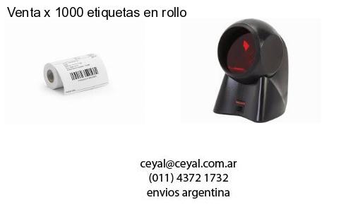 Venta x 1000 etiquetas en rollo