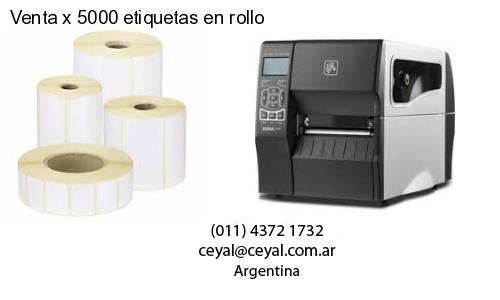 Venta x 5000 etiquetas en rollo