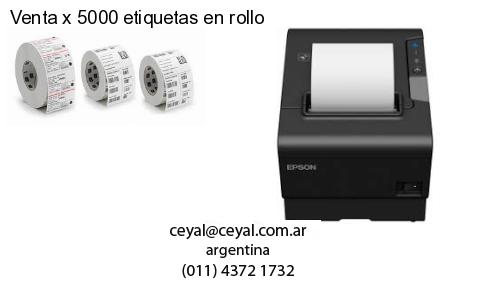 Venta x 5000 etiquetas en rollo