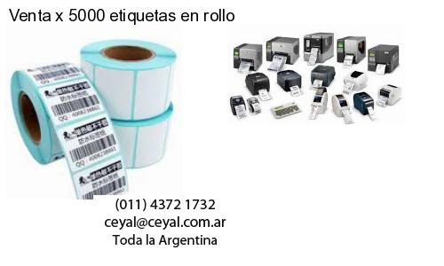Venta x 5000 etiquetas en rollo
