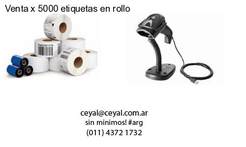 Venta x 5000 etiquetas en rollo