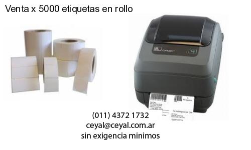 Venta x 5000 etiquetas en rollo