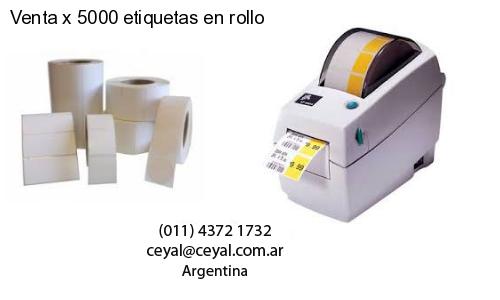 Venta x 5000 etiquetas en rollo