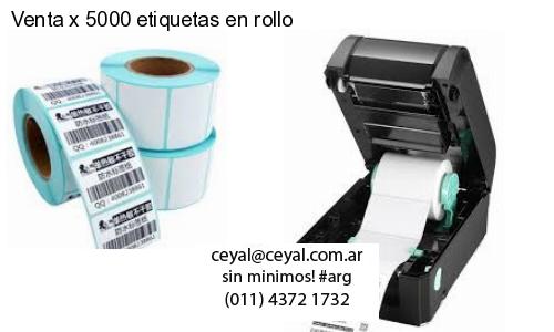 Venta x 5000 etiquetas en rollo