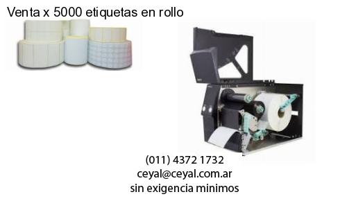 Venta x 5000 etiquetas en rollo