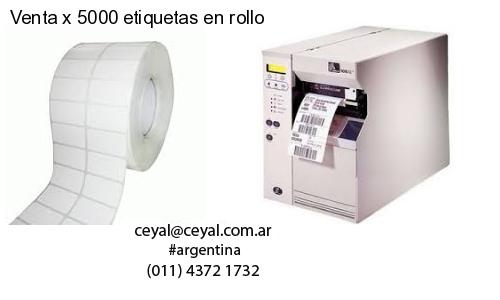 Venta x 5000 etiquetas en rollo